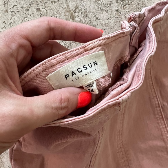 Pacsun pink denim mini skirt - Picture 2 of 2
